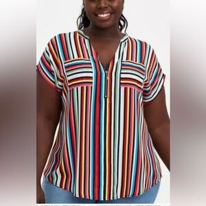 Torrid Colorful Striped Blouse